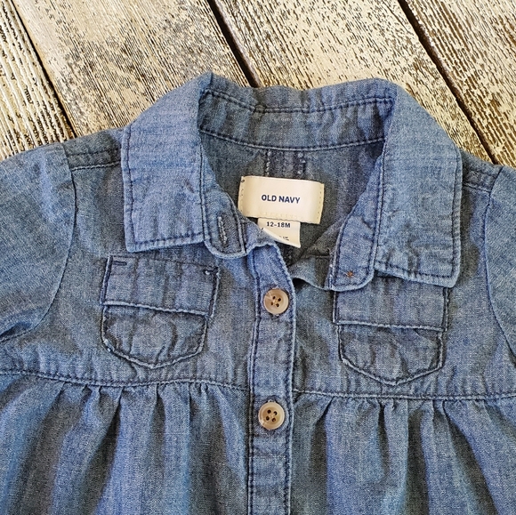 Jean button down tunic - Picture 3 of 3